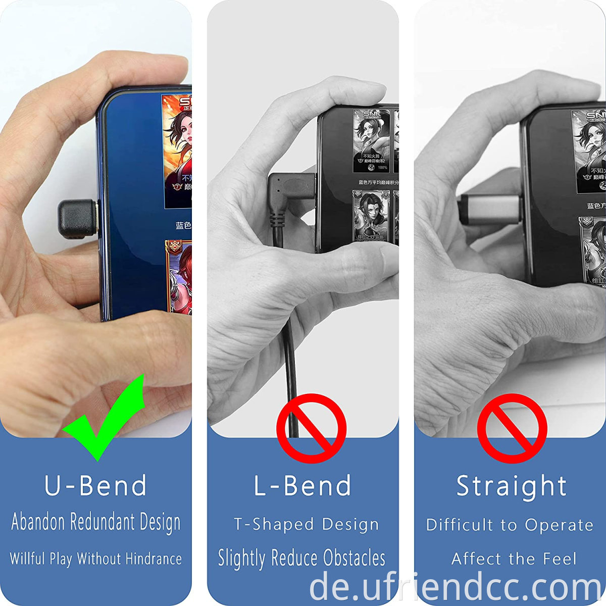 Hochwertige USB 2.0-schnelle Daten synchronisieren ein Mann zum USB-5-Pin-U-MICRO-USB-Kabel.